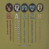 Футболка с рисунком "MARCH" Olive Drab