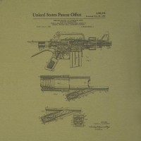Футболка с рисунком "M-16" Olive Drab
