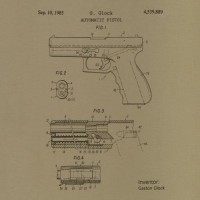 Футболка з малюнком "Glock Pistol Legend" Tan 499