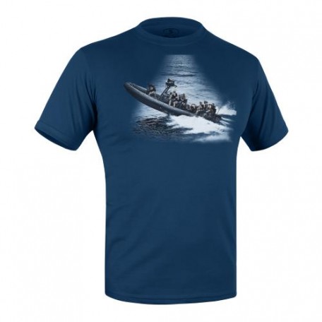 Футболка c рисунком "Boat" Light Blue