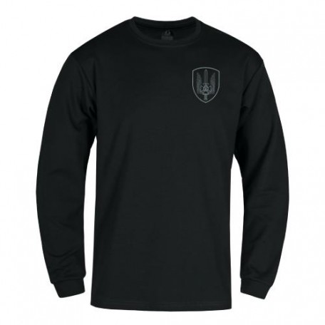 Футболка лонгслив с рисунком "ЦСО "А" СБУ" Combat Black