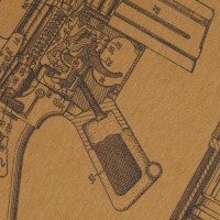Футболка с рисунком "M-16" Coyote Brown