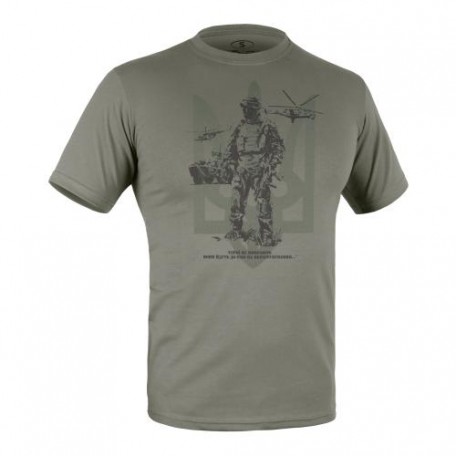 Футболка c рисунком "Герои не умирают" Foliage Green