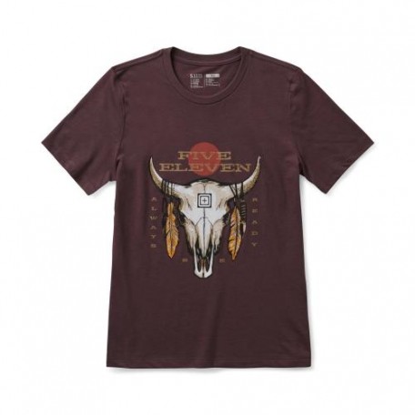 Футболка женская с рисунком "5.11 Tactical® Women's Cattle Skull" Raisin
