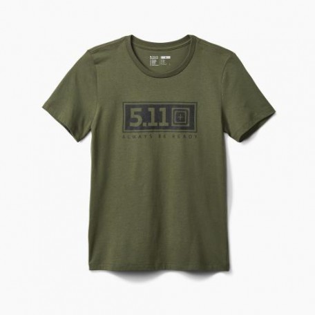 Футболка женская с рисунком "5.11 Tactical® Women's Logo Rectangle" RANGER GREEN