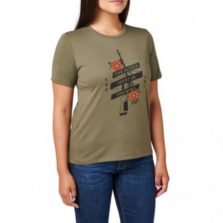 Футболка женская с рисунком "5.11 Tactical® Women's Strong Aim" RANGER GREEN